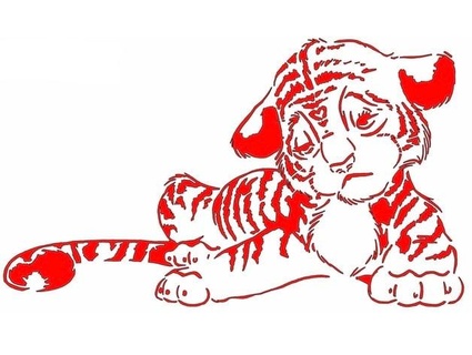 tigre stencil 4 longquan 3d print model - Mito3D