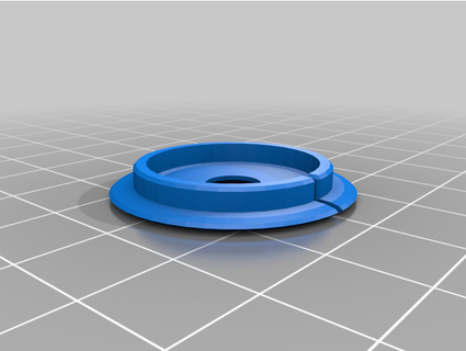 simple coax cable hole wall grommet - 1 gathergrow 3d print model - Mito3D