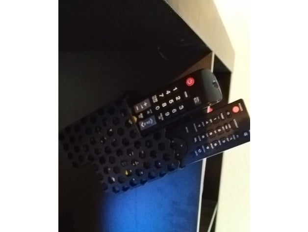 tv remote holder eddyjay 3D print model - Mito3D