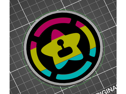 achievement hunter squishy logo pansexual pride coaster fishheaddesigns 3d print model - Mito3D