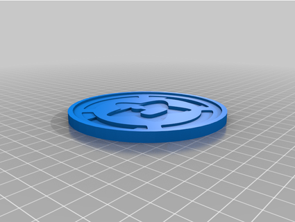 réussite chasseur squishy logo bisexuel fierté Coaster conceptions tête poisson 3d print model - Mito3D