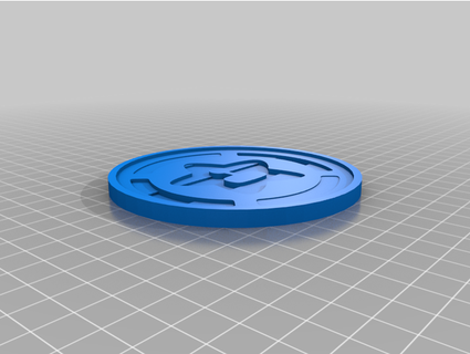 achievement hunter squishy logo genderfluid pride coaster fishheaddesigns 3d print model - Mito3D