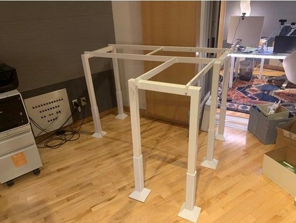 standing desk reiser - computer riser diy white nemako 3d print model - Mito3D