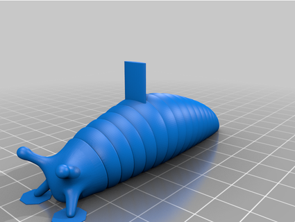 friendly articulated snail w brims remix cr8ivecodesmith 3d print model - Mito3D