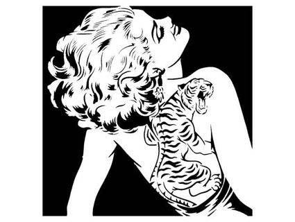 tiger tatoo girl stencil 1 longquang 3d print model - Mito3D