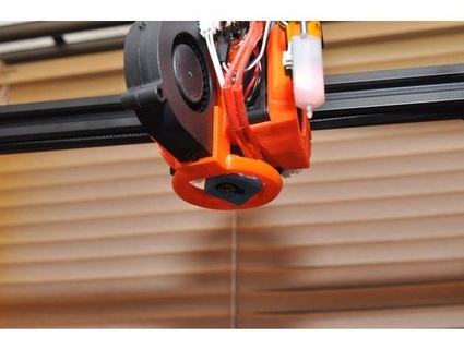 flow extruder head anycubic i3 méga fan bracket 5015 ventilateur manchot holique 3d print model - Mito3D