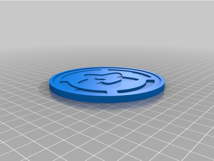 realizzazione cacciatore morbidosi logo asessuale orgoglio sottobicchiere fishheaddesigns 3d print model - Mito3D