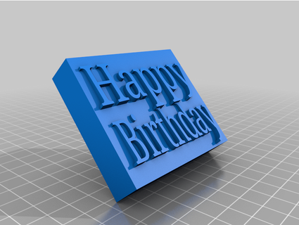 happy birthday sign sunny bunny3 3d print model - Mito3D