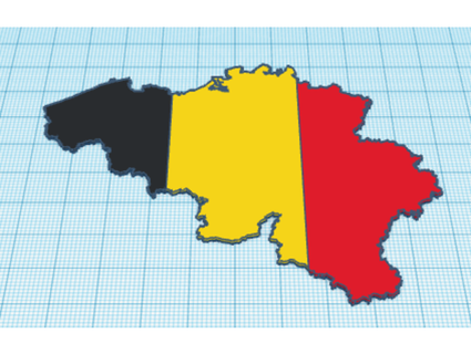 belgium flag shape map mattindetroit 3d print model - Mito3D