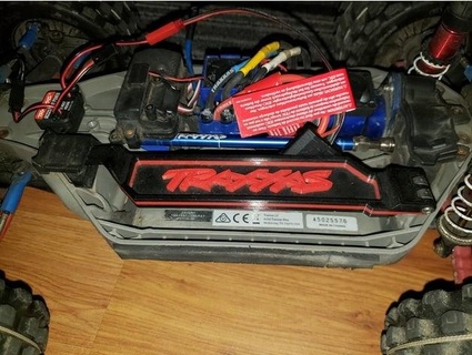 traxxas rustler 4x4 vxl battery strap short long compartment chassis skippymcslappypants 3d print model - Mito3D