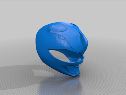 blue power ranger wearable helmet threeedtech 3d print model - Mito3D