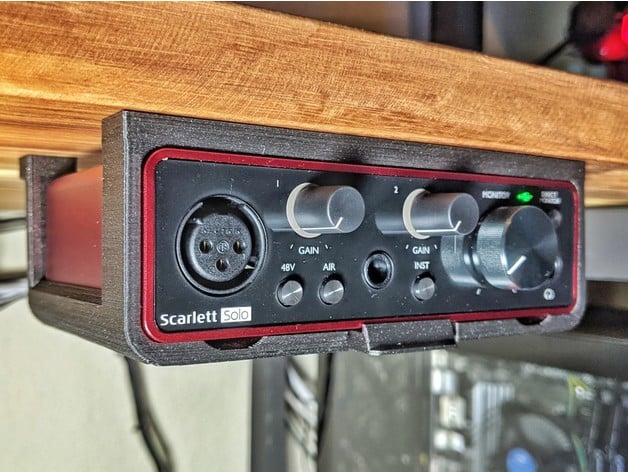 focusrite scarlett mount solo 2i2 4i4 ziller88 3D print model - Mito3D