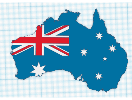 Australien Flagge gestalten Karte Schachmatt detroits 3d print model - Mito3D
