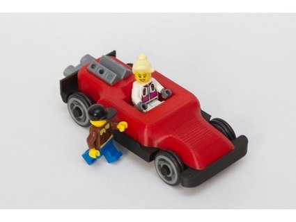 racing vehicle car modular brick compatible k-eye 3d print model - Mito3D