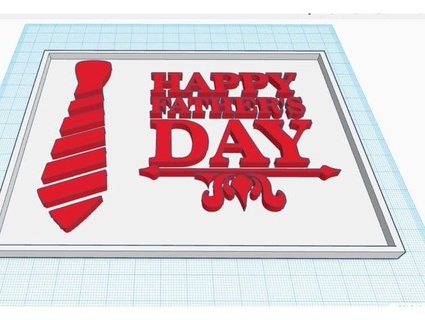 fathers day plaque tie rkxone 3d print model - Mito3D