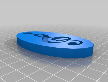 g noegle oval espesso pântano 3d print model - Mito3D