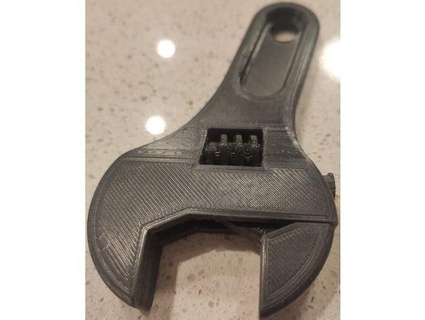 stubby spanner - 3d printable adjustable wrench swb0417  3d print model - Mito3D