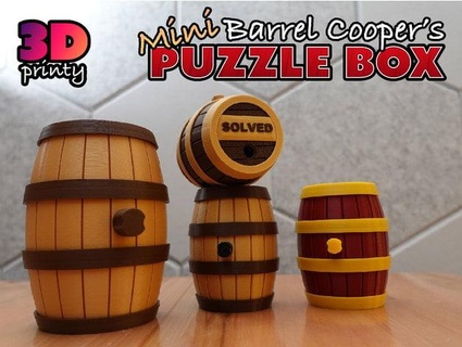 mini barrel cooper's puzzle box 3d-printy 3d print model - Mito3D