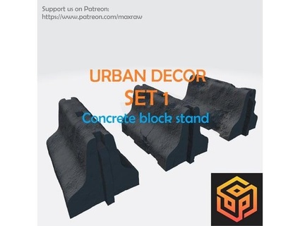 urban decor - set 1 maxraw 3d print model - Mito3D