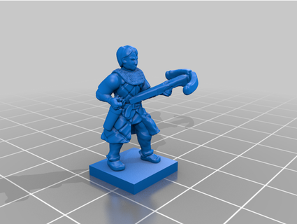 middle ages - generic city militia guy montag 3d print model - Mito3D