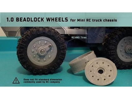 10 beadlock wheels mini rc chassis cyanrc 3d print model - Mito3D