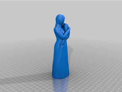 mother child mother's day special ajaybnl 3d print model - Mito3D