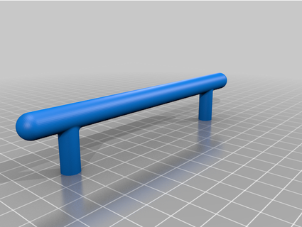bar handle rounded ends johnkh 3d print model - Mito3D