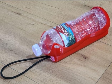 perro cuenco agua botella portador acollador cinturón acortar scifiguy 3d print model - Mito3D