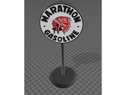 gas station sign 25 0patience 3d print model - Mito3D