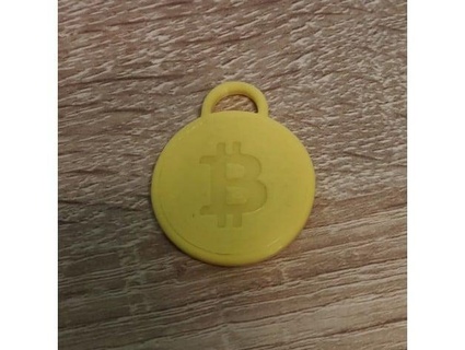 nfc tag keychain bitcoin logo veeon 3d print model - Mito3D