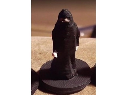 Müslüman Kadın 28mm Çizgi film cesedi 3d print model - Mito3D