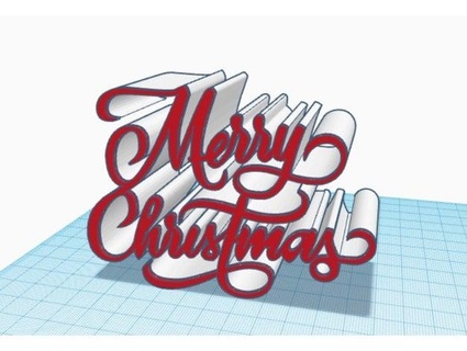 desktop object merry christmas script rkxone 3d print model - Mito3D