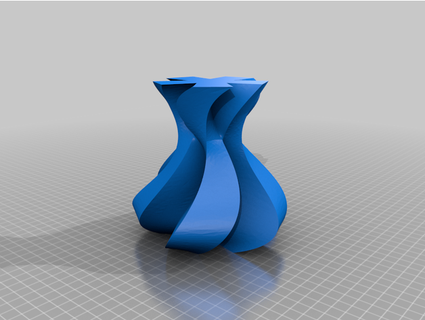 5 sided twist vase wirewrangler 3d print model - Mito3D