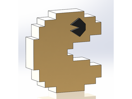 Pac Man facermok 3d print model - Mito3D