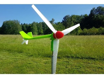 small wind turbine mk2 remix 2 v tail fin stuart800 3d print model - Mito3D