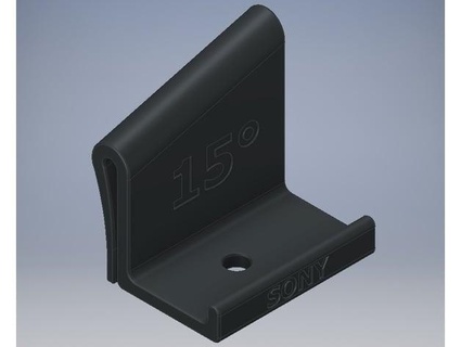 Sony aksiyon kamera klips Kulp destek baş 15 takılmış 3d print model - Mito3D
