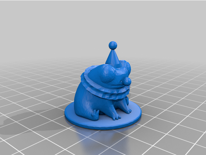 fred frog hes also clown base deadlykitten 3d print model - Mito3D