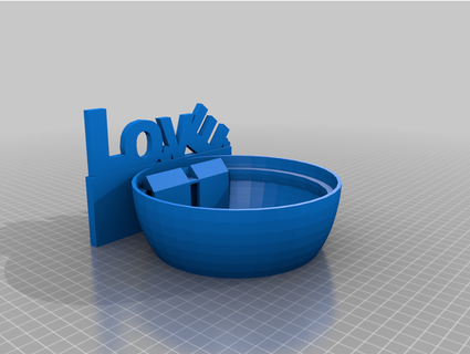 amor cuenco vela soporte lluviatranquila 3d print model - Mito3D