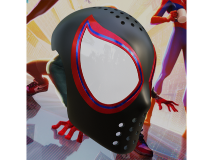 miles morales spider verse inspired face shell budwin 3d print model - Mito3D