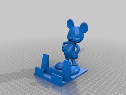 célula phone ficar pé mickey rato redneckmfg 3d print model - Mito3D