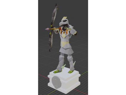 twisted bow shot - oldschool runescape character rip camchanimation 3d print model - Mito3D