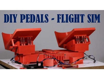 3d gedruckt DIY Flug Simulator Pedale Ruder Bremse verwenden Arduino dvilard 3d print model - Mito3D