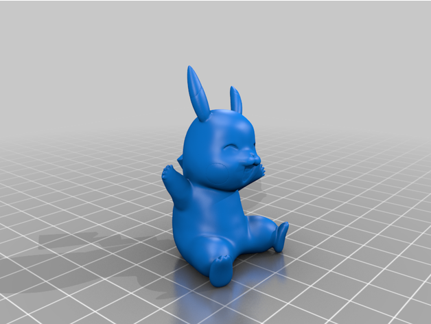 Pikachu présupporté ballant inc 3D print model - Mito3D