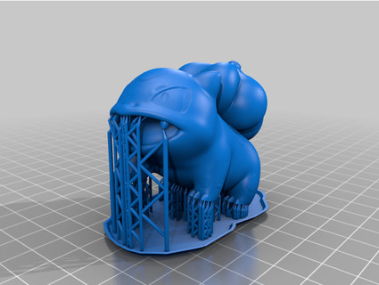 bulbasauro pré suportado balest inc 3d print model - Mito3D