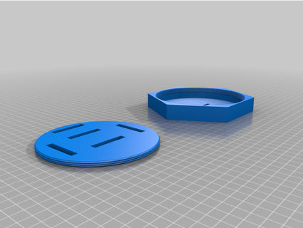 fileté rayon miel style hexagonal médaille afficher port 3d print model - Mito3D