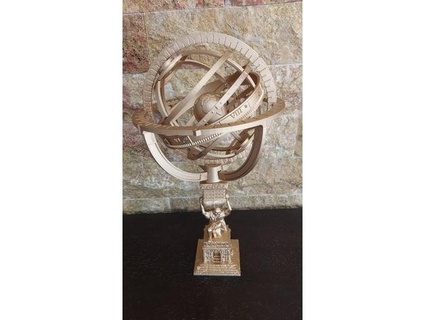 armillary sphere zodiac ecliptic atlas statue base christos 3d print model - Mito3D