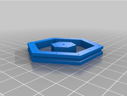 vent carillon hexadécimal base triplés 3d print model - Mito3D