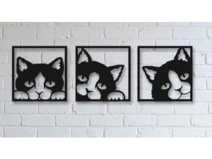arte gatos 2d matiberlin 3d print model - Mito3D