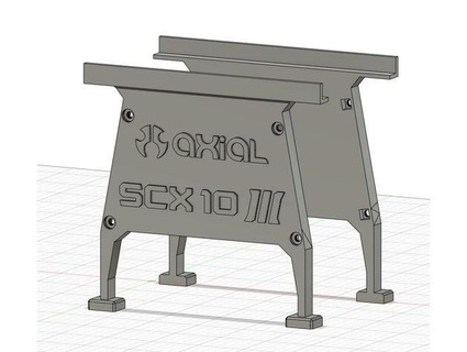 estante soporte axial scx10 iii escala rc alemán 3d print model - Mito3D