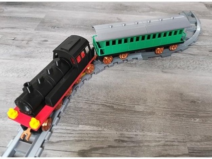 Lego vapor trem vagão trilhos conjunto dad3dprint 3d print model - Mito3D